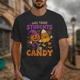 Will Trade Students For Candy Shirt Fun Candy Corn Teacher Unisex T-Shirt, funny design Will Trade Students For Candy Shirt Fun Candy Corn Teacher Unisex T-Shirt, funny design