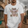 Cute Floral Highland Cow Back To School For Women Teacher Unisex T-Shirt, funny design Cute Floral Highland Cow Back To School For Women Teacher Unisex T-Shirt, funny design
