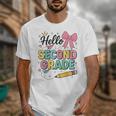 Cute Hello Second Grade Back To School Coquette Teacher Girl Unisex T-Shirt, funny design