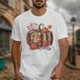 Fall Book Pumpkin Retro Reading Halloween Teacher Unisex T-Shirt, funny design