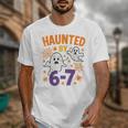 Haunted 67 Ghost Math Teacher Halloween Costume Math Pun Unisex T-Shirt, funny design Haunted 67 Ghost Math Teacher Halloween Costume Math Pun Unisex T-Shirt, funny design