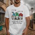 It's Fine We'Re Fine Gnome Pre-K Teacher Christmas Light For Men Women Unisex T-Shirt, funny design