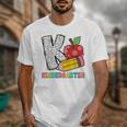 K Is For Kindergarten Teacher Pencil Apple Back To School Unisex T-Shirt, funny design