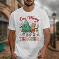 One Merry Teacher Groovy Christmas Tree Pjs Xmas Teacher Unisex T-Shirt, Groovy Teacher Gifts, funny design