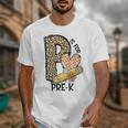 P Is For Pre K Teacher Leopard First Day Of School For Men Women Girls Kids Unisex T-Shirt, funny design