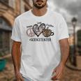 Peace Love Coffee Science Teacher Unisex T-Shirt, Science Teacher Gifts, funny design