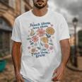 Teach Them Love Them Watch Them Grow Retro Teacher Floral Unisex T-Shirt, funny design