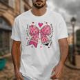 Teaching Is A Work Of Heart Pencil Bow Teacher Valentine Unisex T-Shirt, funny design