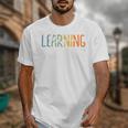 Vintage Play Is Learning Back To School Toddler Teacher Unisex T-Shirt, funny design