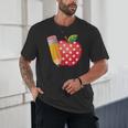 Back To School Pencil And Apple Teacher Student Unisex T-Shirt, novelty gifts, funny gifts Back To School Pencil And Apple Teacher Student Unisex T-Shirt, novelty gifts, funny gifts