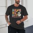 Bruh We Out Teacher Retro Last Day Of School Boys Girls Kids Unisex T-Shirt, novelty gifts, funny gifts
