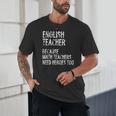 English Teacher Because Math Teachers Need Heroes Too Unisex T-Shirt, novelty gifts, funny gifts