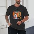Fall Book Pumpkin Ghost Reading Books Halloween Teacher Unisex T-Shirt, novelty gifts, funny gifts Fall Book Pumpkin Ghost Reading Books Halloween Teacher Unisex T-Shirt, novelty gifts, funny gifts
