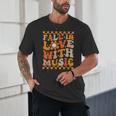 Fall In Love With Music Groovy Thanksgiving Music Teacher Men Women Girls Kids Unisex T-Shirt, novelty gifts, funny gifts Fall In Love With Music Groovy Thanksgiving Music Teacher Men Women Girls Kids Unisex T-Shirt, novelty gifts, funny gifts