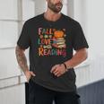 Fall In Love With Reading Autumn Thanksgiving Shirt Teacher Unisex T-Shirt, novelty gifts, funny gifts Fall In Love With Reading Autumn Thanksgiving Shirt Teacher Unisex T-Shirt, novelty gifts, funny gifts