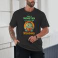 Halloween Teacher Librarian Monster Reading Books Men Women Kids Unisex T-Shirt, novelty gifts, funny gifts