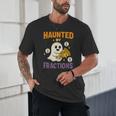 Haunted By Fractions Math Halloween Teacher Unisex T-Shirt, novelty gifts, funny gifts