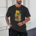 Kawaii Cats Lover Coffee Books Teacher Librarian Cat Unisex T-Shirt, novelty gifts, funny gifts
