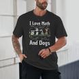 I Love Maths And Dogs Puppy Dog Lover Teacher Student Unisex T-Shirt, novelty gifts, funny gifts