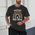 Montessori Teacher Halloween Boo Rainbow Leopard Halloween Unisex T-Shirt, novelty gifts, funny gifts Montessori Teacher Halloween Boo Rainbow Leopard Halloween Unisex T-Shirt, novelty gifts, funny gifts