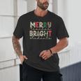 Retro Merry Teacher Bright Students Christmas Teacher Unisex T-Shirt, novelty gifts, funny gifts