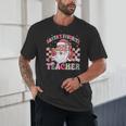 Santa's Favorite Teacher Groovy Christmas Teacher Boys Girls Unisex T-Shirt, novelty gifts, funny gifts