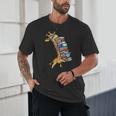 Teacher Shirt Giraffe Holding Books Bookworm Librarian Unisex T-Shirt, novelty gifts, funny gifts