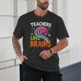 Teachers Love Brains Halloween 2025 Skeleton Costume Unisex T-Shirt, novelty gifts, funny gifts Teachers Love Brains Halloween 2025 Skeleton Costume Unisex T-Shirt, novelty gifts, funny gifts