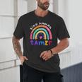 Tiny Human Tamer Watercolor Rainbow Daycare Teacher Unisex T-Shirt, novelty gifts, funny gifts