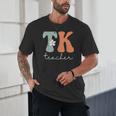 TK Teacher Retro Groovy Vintage Happy First Day Of School Unisex T-Shirt, novelty gifts, funny gifts