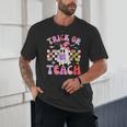 Trick Or Teach Halloween Teacher Floral Ghost Groovy Unisex T-Shirt, novelty gifts, funny gifts Trick Or Teach Halloween Teacher Floral Ghost Groovy Unisex T-Shirt, novelty gifts, funny gifts