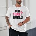 Our Flock Rocks Flamingo Mother's Day Teacher Unisex T-Shirt, novelty gifts, funny gifts Our Flock Rocks Flamingo Mother's Day Teacher Unisex T-Shirt, novelty gifts, funny gifts