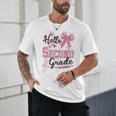 Hello Second Grade First Day Of School Coquette Teacher Girl Unisex T-Shirt, novelty gifts, funny gifts Hello Second Grade First Day Of School Coquette Teacher Girl Unisex T-Shirt, novelty gifts, funny gifts