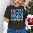 6 Out Of 7 Teachers Think 67 Of Students Overuse 67 Quote Unisex T-Shirt, gift for family, gift for coworker 6 Out Of 7 Teachers Think 67 Of Students Overuse 67 Quote Unisex T-Shirt, gift for family, gift for coworker