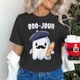 Boo Jour Ghost French Teacher Vintage Teacherlife Groovy Unisex T-Shirt, Groovy Teacher Shirts, gift for family, gift for coworker