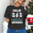 Chillin' With My Preschool Snowmies Teacher Christmas Men Women Kids Unisex T-Shirt, gift for family, gift for coworker Chillin' With My Preschool Snowmies Teacher Christmas Men Women Kids Unisex T-Shirt, gift for family, gift for coworker