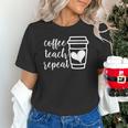 Coffee Teach Repeat Women's Misses Plus Size Teacher Unisex T-Shirt, gift for family, gift for coworker