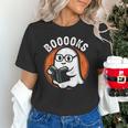 Cute Ghost Book Reading Books Lover Retro Halloween Teacher Unisex T-Shirt, gift for family, gift for coworker