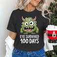 Eye Survived 100 Days Of School Monster Lover Teacher Kids Unisex T-Shirt, gift for family, gift for coworker
