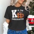 Fall Kindergarten Teacher K Is For Buffalo Plaid Pumpkin Unisex T-Shirt, gift for family, gift for coworker