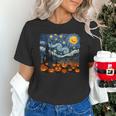 Halloween Pumpkin Starry Night Van Gogh Art Teacher Unisex T-Shirt, gift for family, gift for coworker Halloween Pumpkin Starry Night Van Gogh Art Teacher Unisex T-Shirt, gift for family, gift for coworker