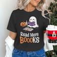 Halloween Teacher Women Cute Reading Ghost Read More Books Unisex T-Shirt, gift for family, gift for coworker