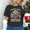 Halloween Teacher Zombie Reading Is Good For Brains Unisex T-Shirt, gift for family, gift for coworker Halloween Teacher Zombie Reading Is Good For Brains Unisex T-Shirt, gift for family, gift for coworker