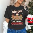 Hangin With My Cookies Gingerbread Man Xmas Teacher Unisex T-Shirt, gift for family, gift for coworker