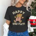 Happy Fri Yay Retro French Fries Friday Lovers Fun Teacher Unisex T-Shirt, gift for family, gift for coworker
