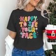 Happy To See Your Face Teacher Disco Ball Back To School Unisex T-Shirt, gift for family, gift for coworker