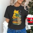 Kawaii Cats Lover Coffee Books Teacher Librarian Cat Unisex T-Shirt, gift for family, gift for coworker