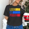 Leer Es Poder Colombian Spanish Teacher Maestra Colombia Unisex T-Shirt, gift for family, gift for coworker Leer Es Poder Colombian Spanish Teacher Maestra Colombia Unisex T-Shirt, gift for family, gift for coworker