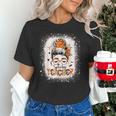 Messy Bun Spooky Teacher Bleached Halloween Teachers Unisex T-Shirt, gift for family, gift for coworker Messy Bun Spooky Teacher Bleached Halloween Teachers Unisex T-Shirt, gift for family, gift for coworker