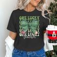 One Lucky Teacher Coquette Bow St Patricks Day Teacher Unisex T-Shirt, gift for family, gift for coworker